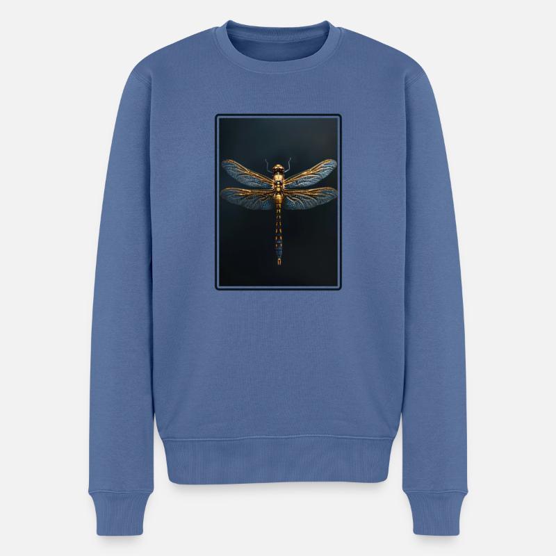 Libellules Libellule - Pull Premium bio Homme - bleu pigeon