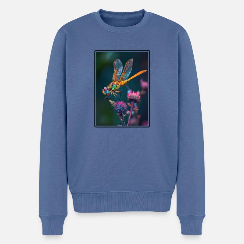 Libellules Libellule - Pull Premium bio Homme - bleu pigeon