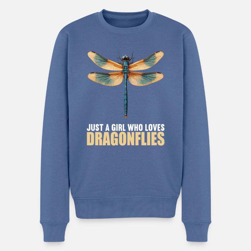 Libellules Libellule - Pull Premium bio Homme - bleu pigeon