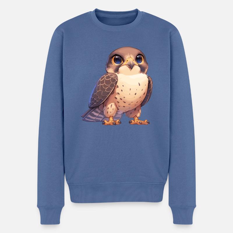 Falken Falke - Männer Premium Bio Pullover - Taubenblau
