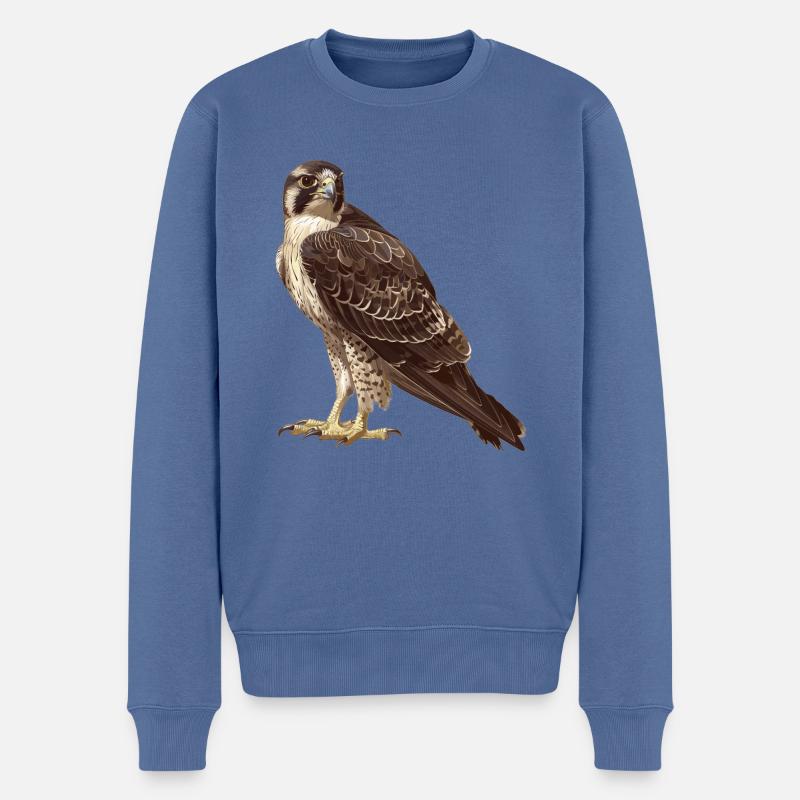 Falken Falke - Männer Premium Bio Pullover - Taubenblau