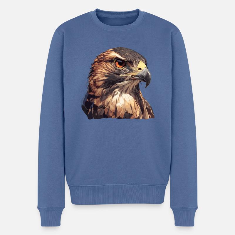 Falken Falke - Männer Premium Bio Pullover - Taubenblau