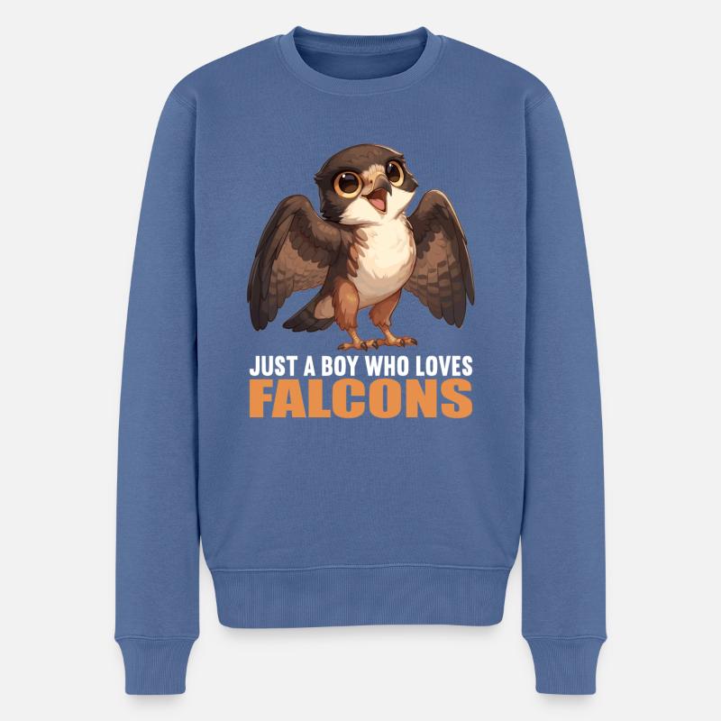 Falken Falke - Männer Premium Bio Pullover - Taubenblau