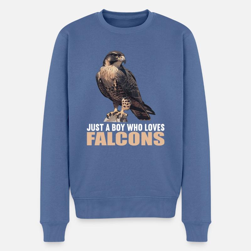 Falken Falke - Männer Premium Bio Pullover - Taubenblau