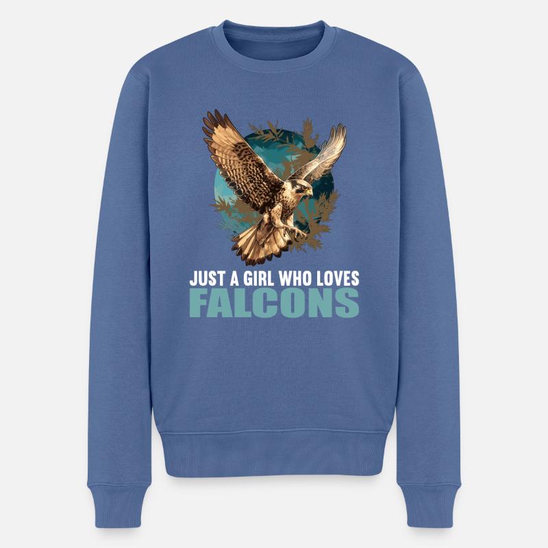 Faucon Faucon - Pull Premium bio Homme - bleu pigeon