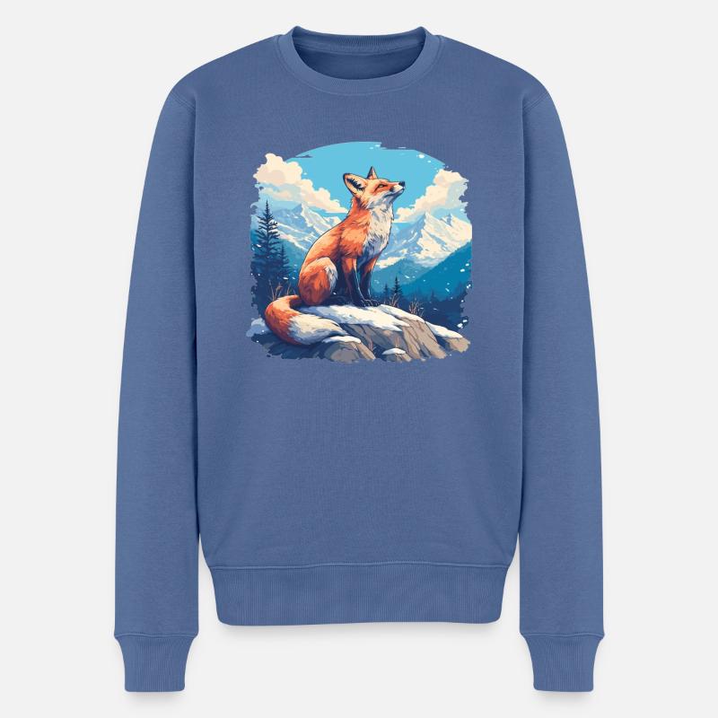 Renards Renard - Pull Premium bio Homme - bleu pigeon