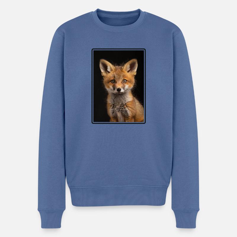 Renards Renard - Pull Premium bio Homme - bleu pigeon