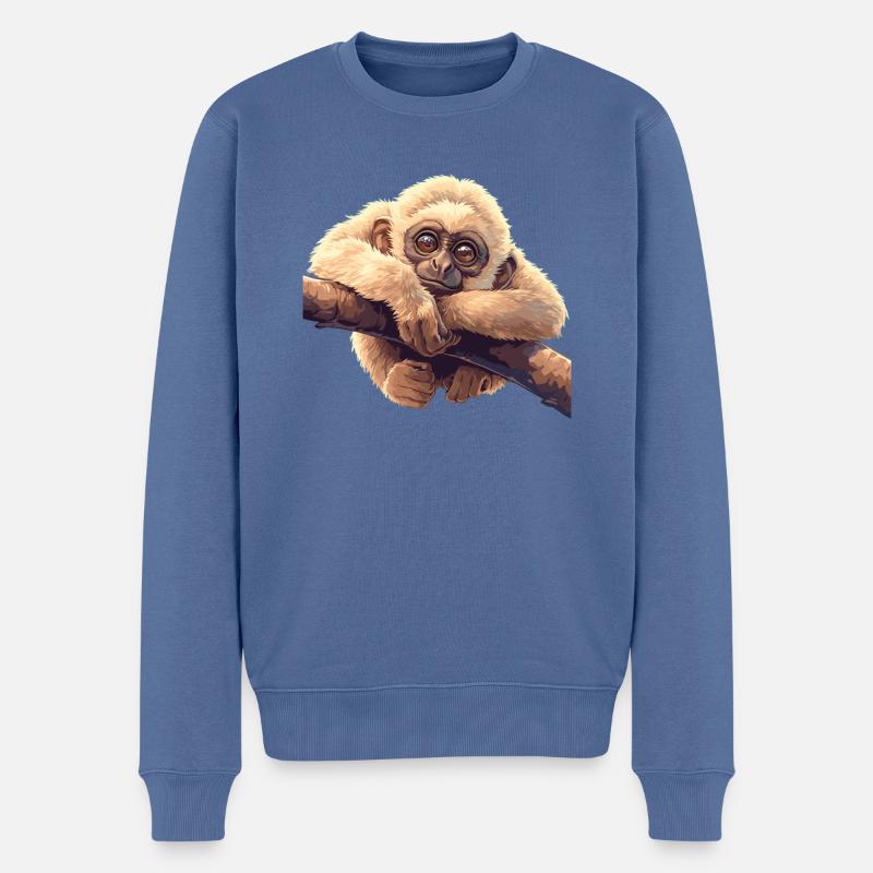 Gibbons Gibbon - Pull Premium bio Homme - bleu pigeon