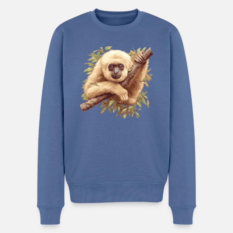 Gibbons Gibbon - Pull Premium bio Homme - bleu pigeon