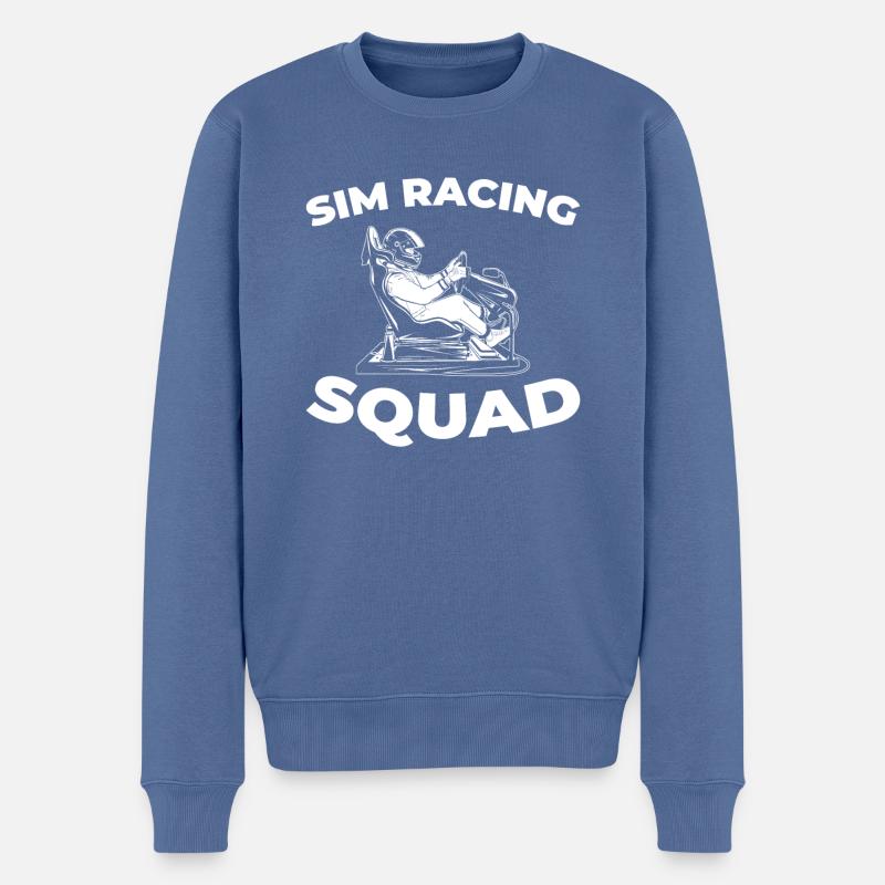 Sim Racing - Pull Premium bio Homme - bleu pigeon