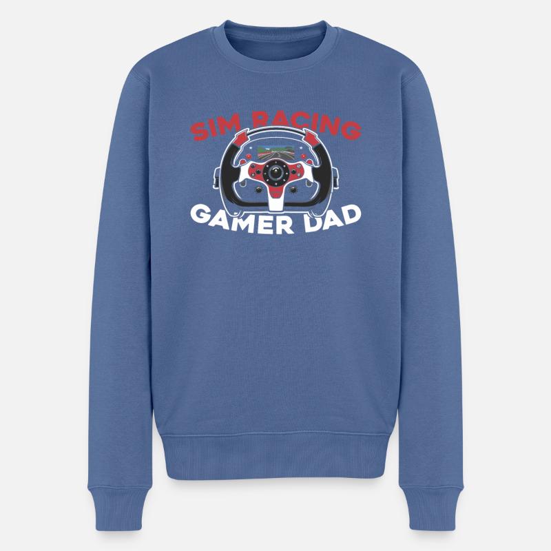 Sim Racing - Männer Premium Bio Pullover - Taubenblau