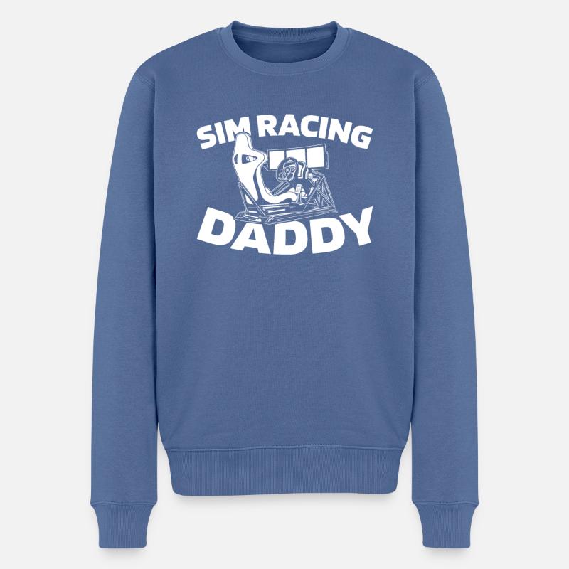 Sim Racing - Pull Premium bio Homme - bleu pigeon