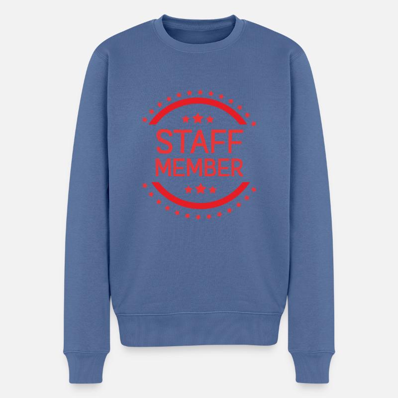 Staff Mitglied - Männer Premium Bio Pullover - Taubenblau