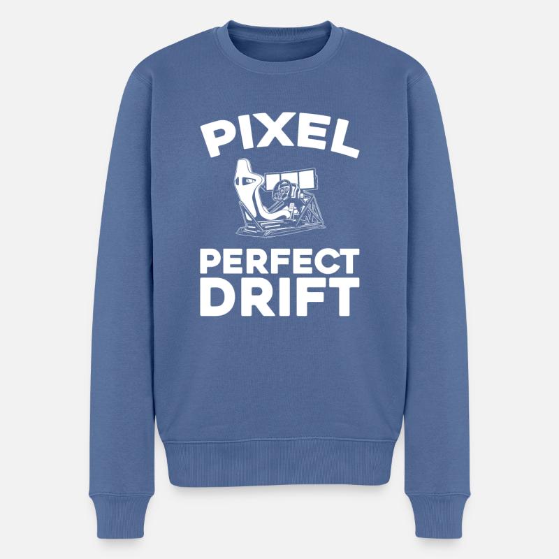 Sim Racing - Pull Premium bio Homme - bleu pigeon