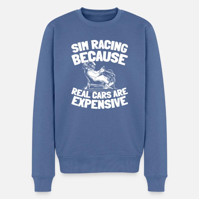 Sim Racing - Männer Premium Bio Pullover - Taubenblau