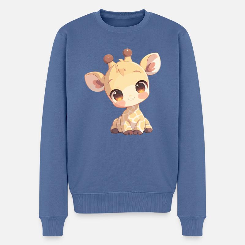 Girafes Girafe - Pull Premium bio Homme - bleu pigeon