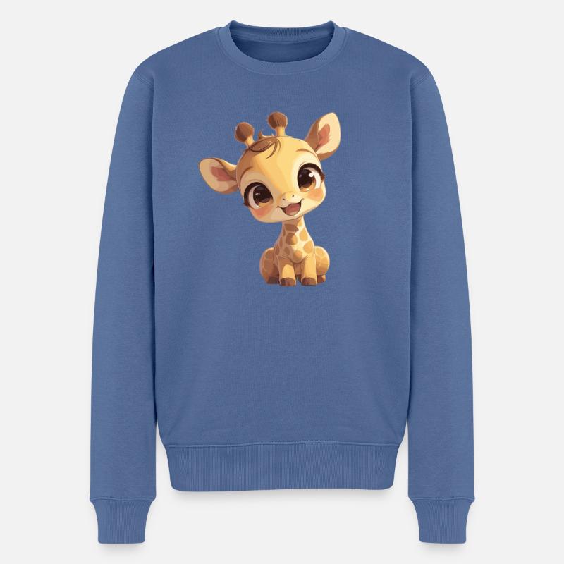 Girafes Girafe - Pull Premium bio Homme - bleu pigeon