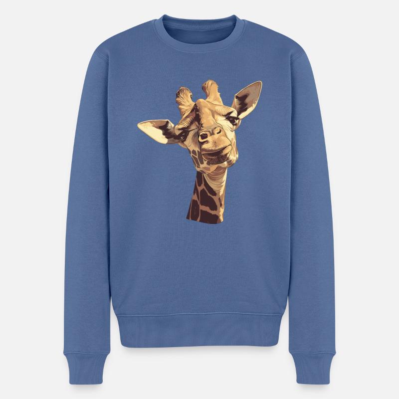 Girafes Girafe - Pull Premium bio Homme - bleu pigeon