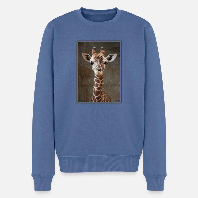 Girafes Girafe - Pull Premium bio Homme - bleu pigeon