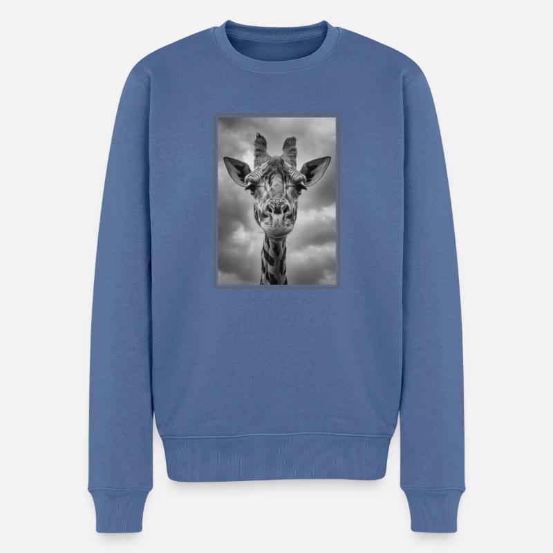 Girafes Girafe - Pull Premium bio Homme - bleu pigeon