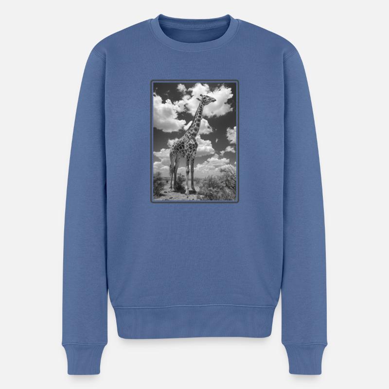 Girafes Girafe - Pull Premium bio Homme - bleu pigeon