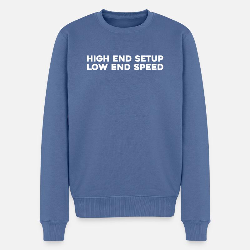 Sim Racing - Pull Premium bio Homme - bleu pigeon