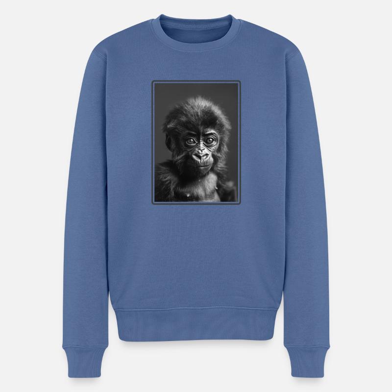 Gorillas Gorilla - Männer Premium Bio Pullover - Taubenblau