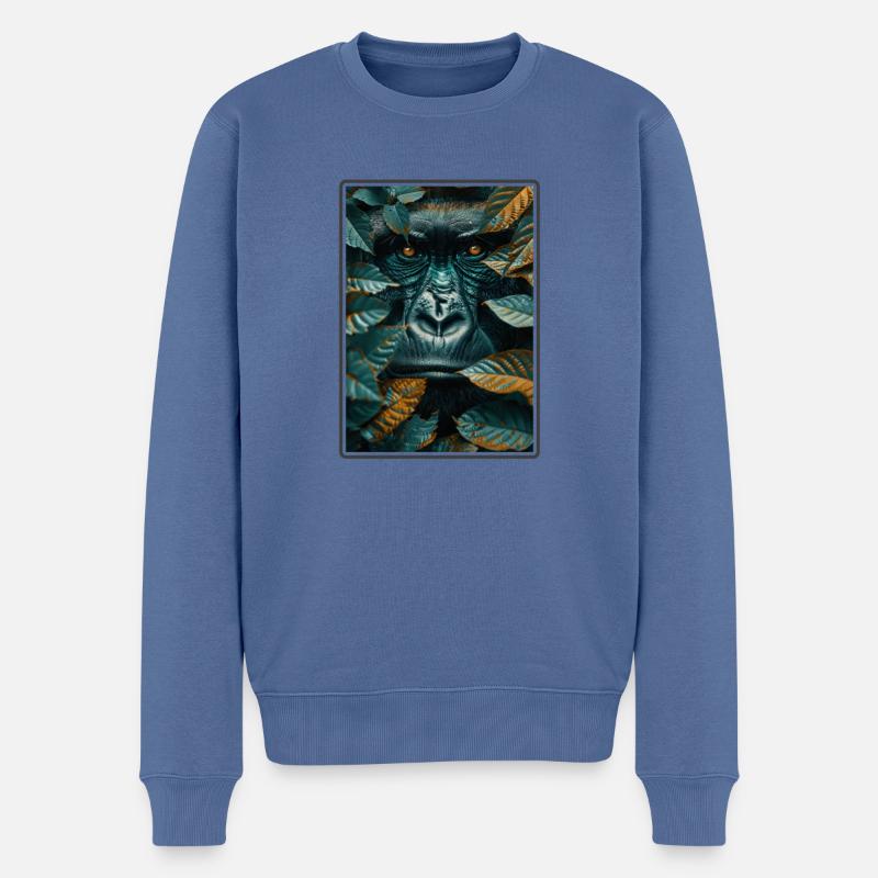 Gorillas Gorilla - Männer Premium Bio Pullover - Taubenblau