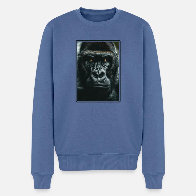 Gorillas Gorilla - Männer Premium Bio Pullover - Taubenblau