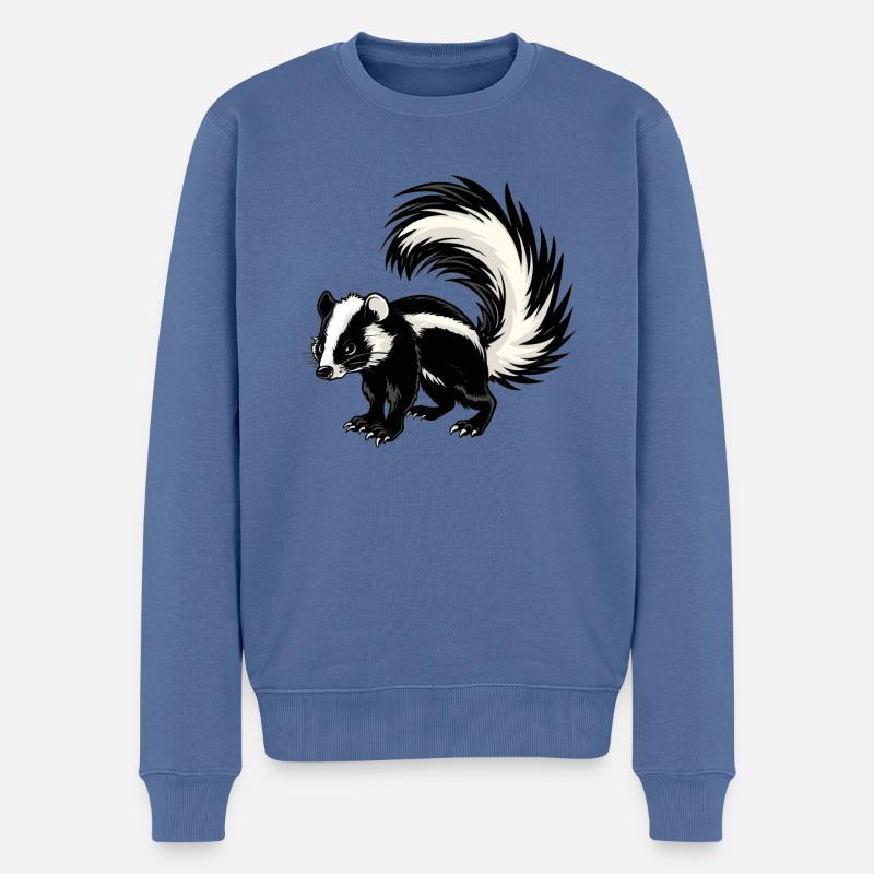 Mouffettes Mouffette - Pull Premium bio Homme - bleu pigeon