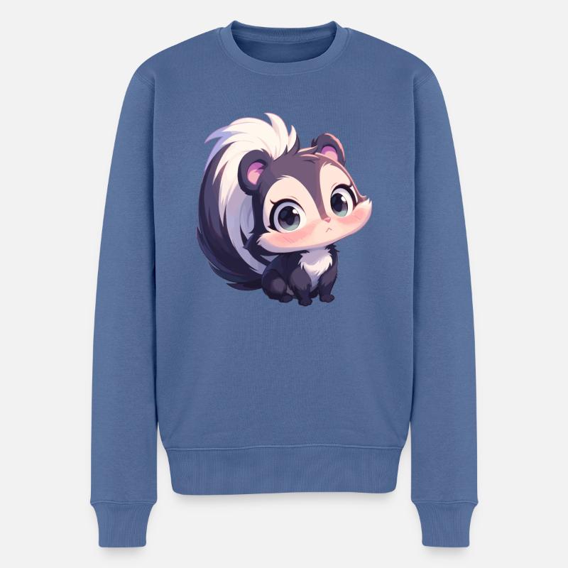 Mouffettes Mouffette - Pull Premium bio Homme - bleu pigeon