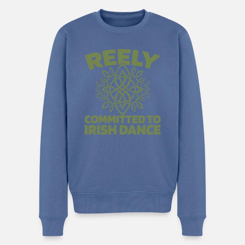 Danse Irlandaise Irischer Tanz - Pull Premium bio Homme - bleu pigeon