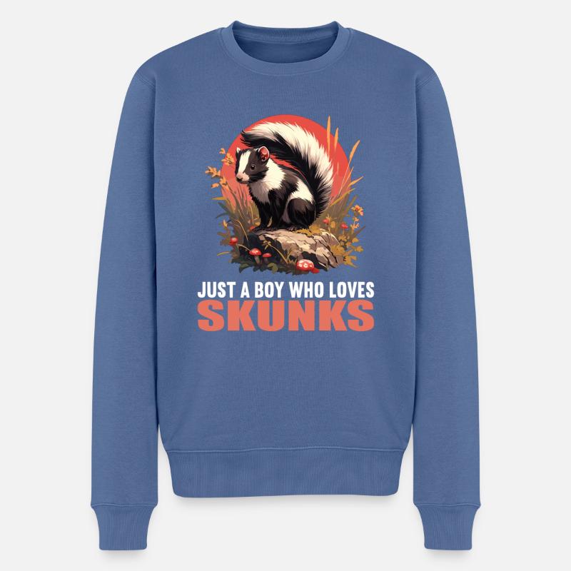 Mouffettes Mouffette - Pull Premium bio Homme - bleu pigeon