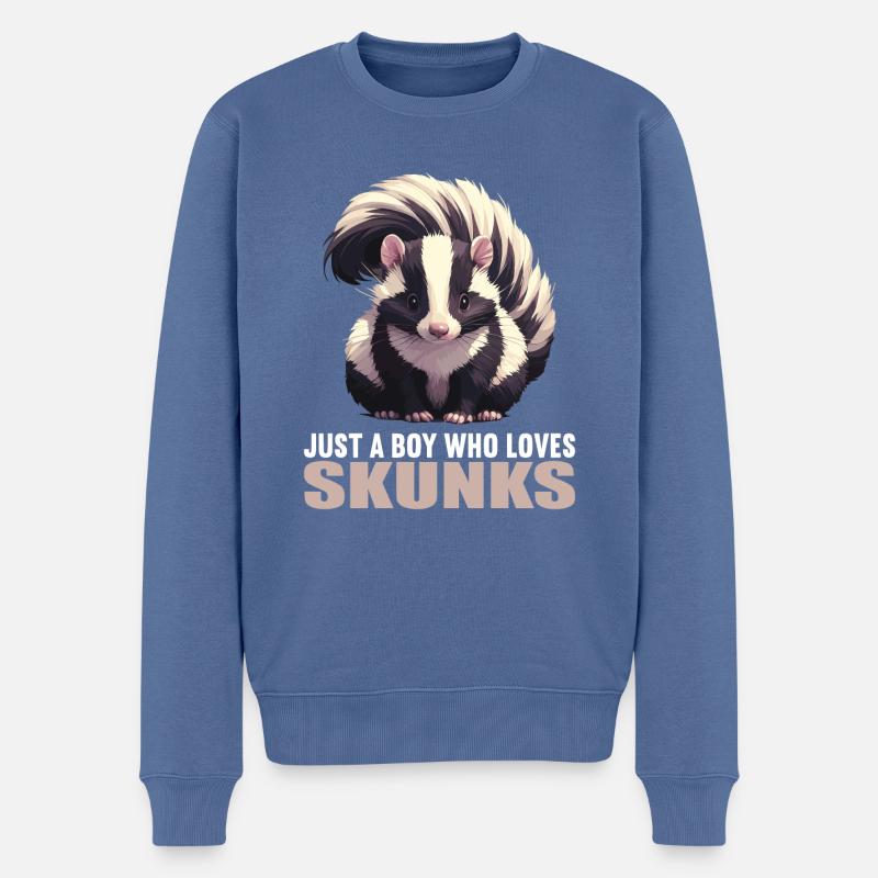 Mouffettes Mouffette - Pull Premium bio Homme - bleu pigeon