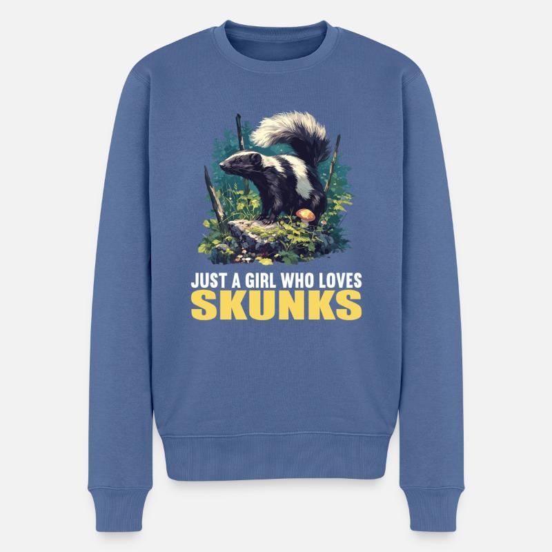Stinktiere Stinktier - Männer Premium Bio Pullover - Taubenblau