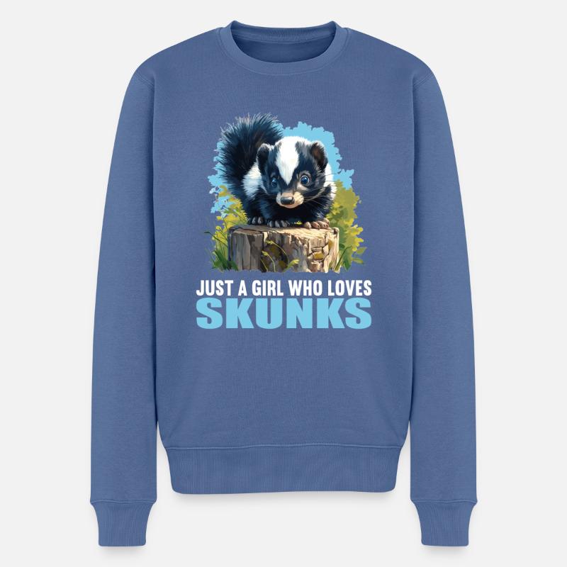 Stinktiere Stinktier - Männer Premium Bio Pullover - Taubenblau