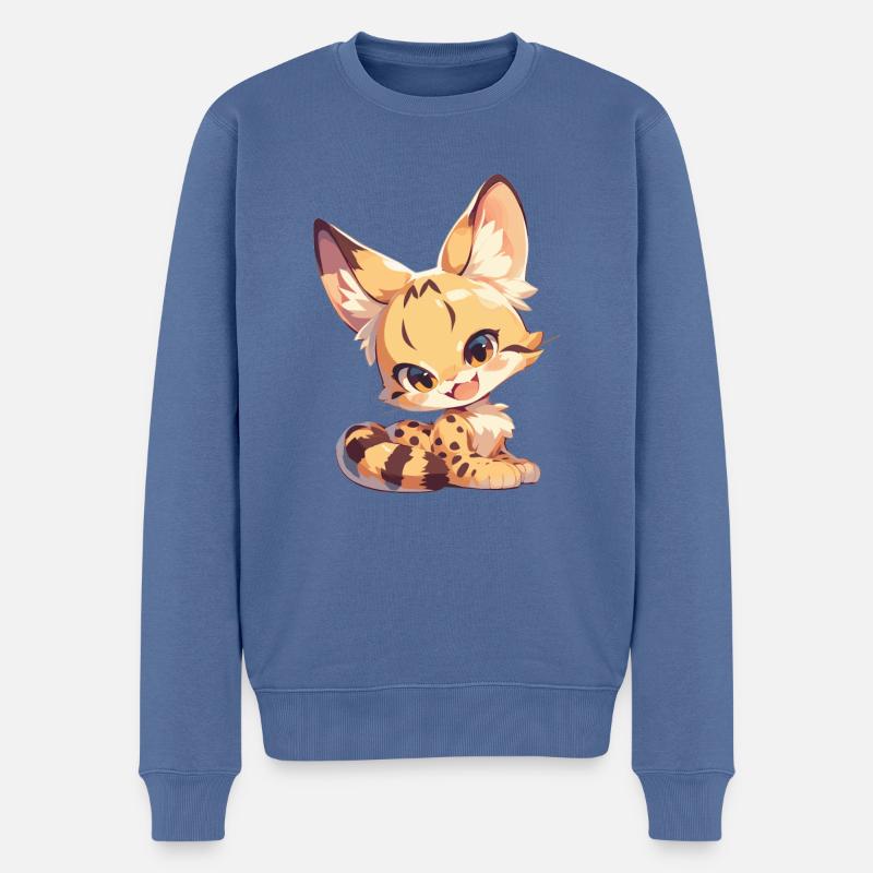 Servale Serval - Pull Premium bio Homme - bleu pigeon