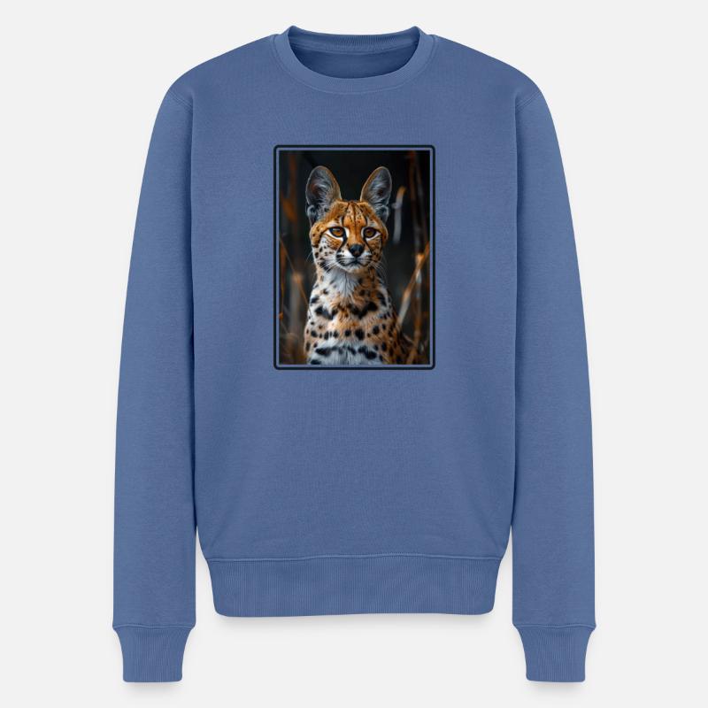 Servale Serval - Pull Premium bio Homme - bleu pigeon