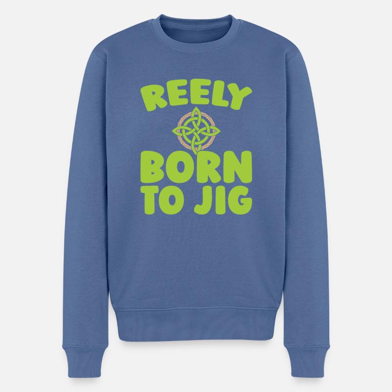 Irish Dance Irischer Tanz - Männer Premium Bio Pullover - Taubenblau
