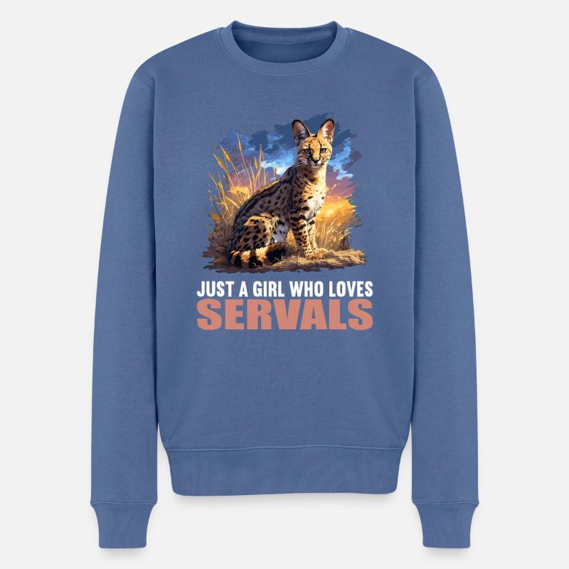 Servale Serval - Pull Premium bio Homme - bleu pigeon