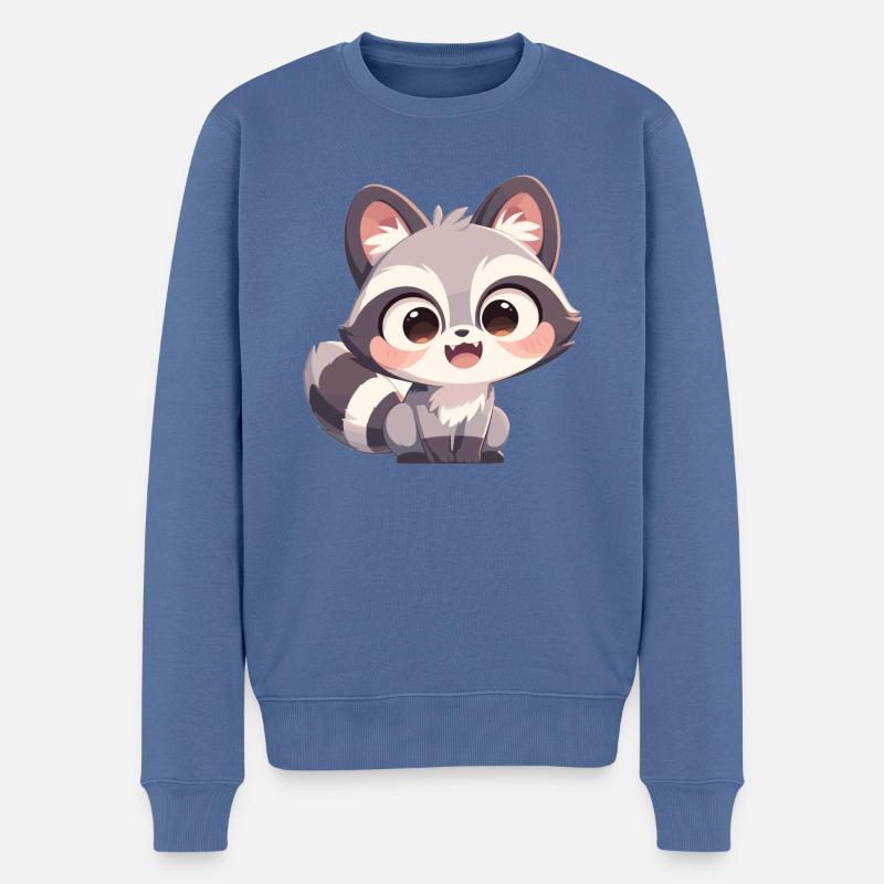 Ratons laveurs Raton laveur - Pull Premium bio Homme - bleu pigeon