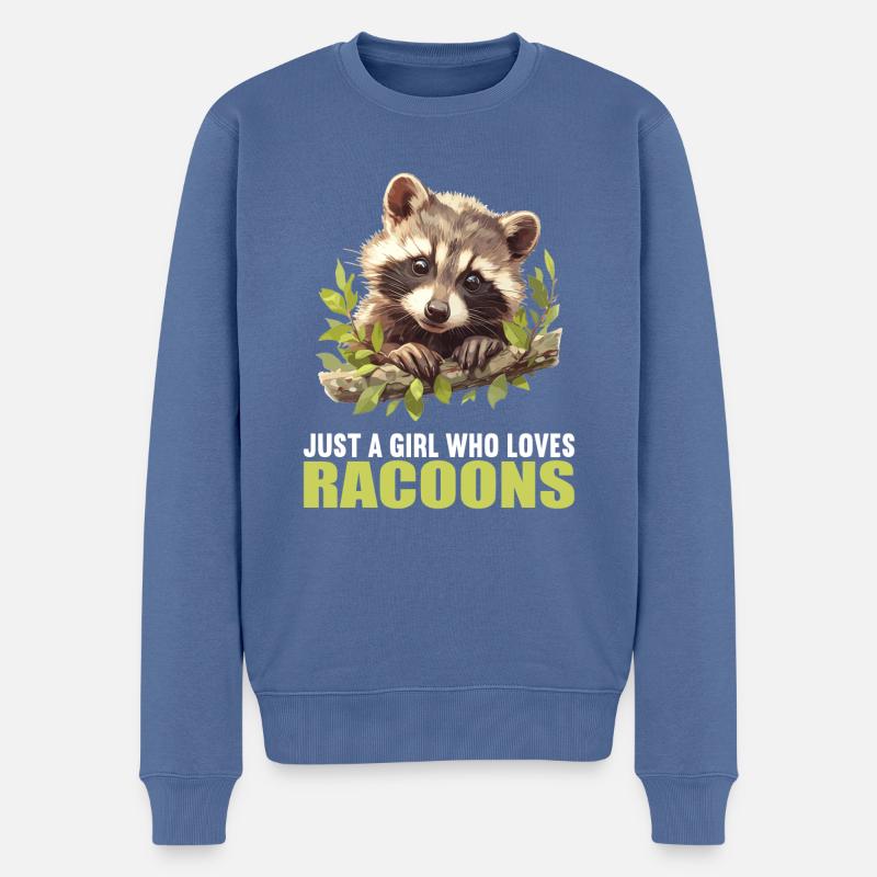 Ratons laveurs Raton laveur - Pull Premium bio Homme - bleu pigeon