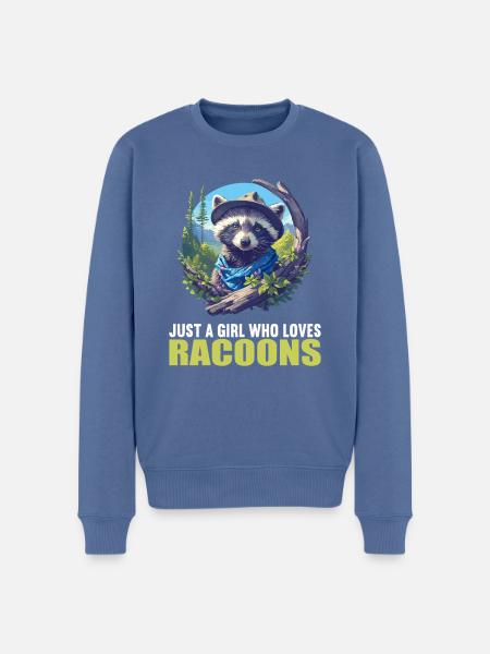 Waschbären Waschbär - Männer Premium Bio Pullover - Taubenblau