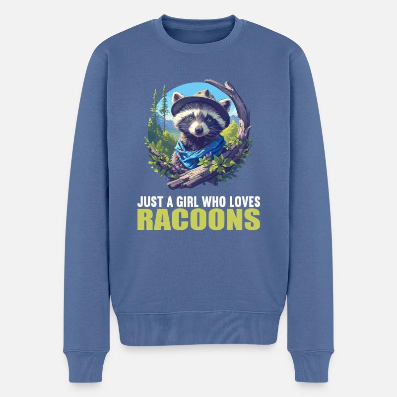 Ratons laveurs Raton laveur - Pull Premium bio Homme - bleu pigeon