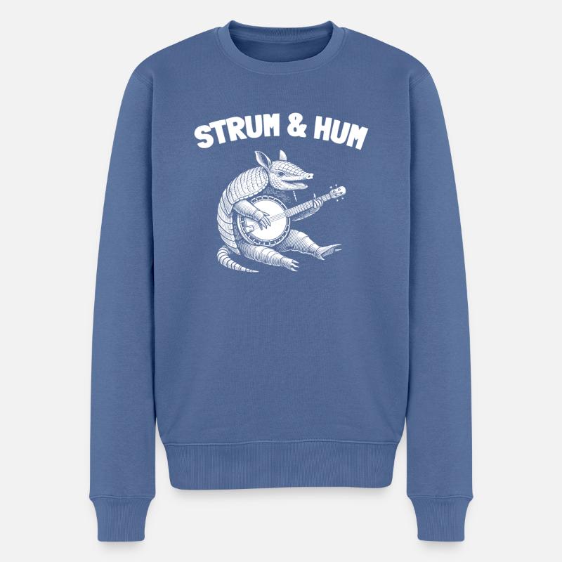 Banjo - Männer Premium Bio Pullover - Taubenblau