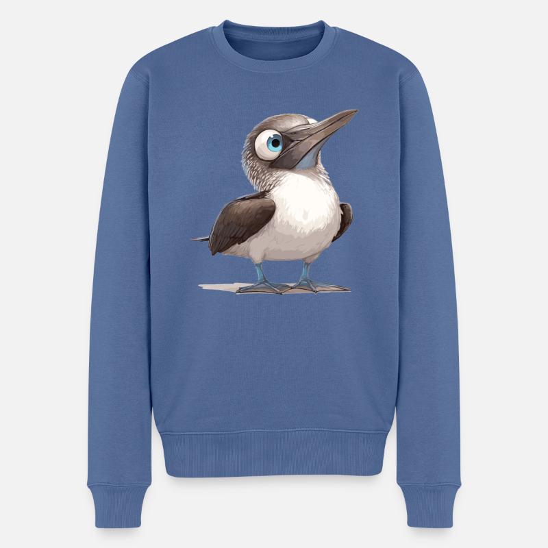 Blaufußtölpel - Männer Premium Bio Pullover - Taubenblau