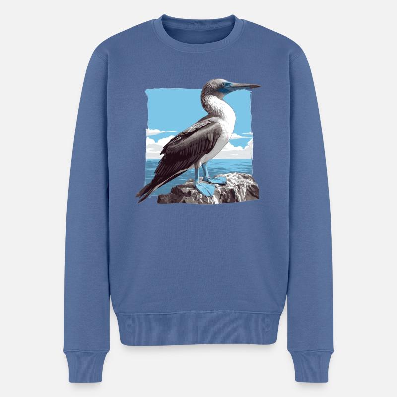 Blaufußtölpel - Männer Premium Bio Pullover - Taubenblau