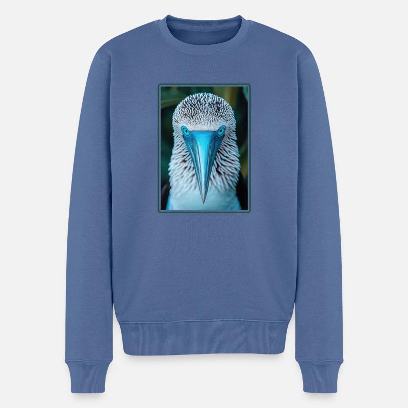 Fou à pieds bleus - Pull Premium bio Homme - bleu pigeon