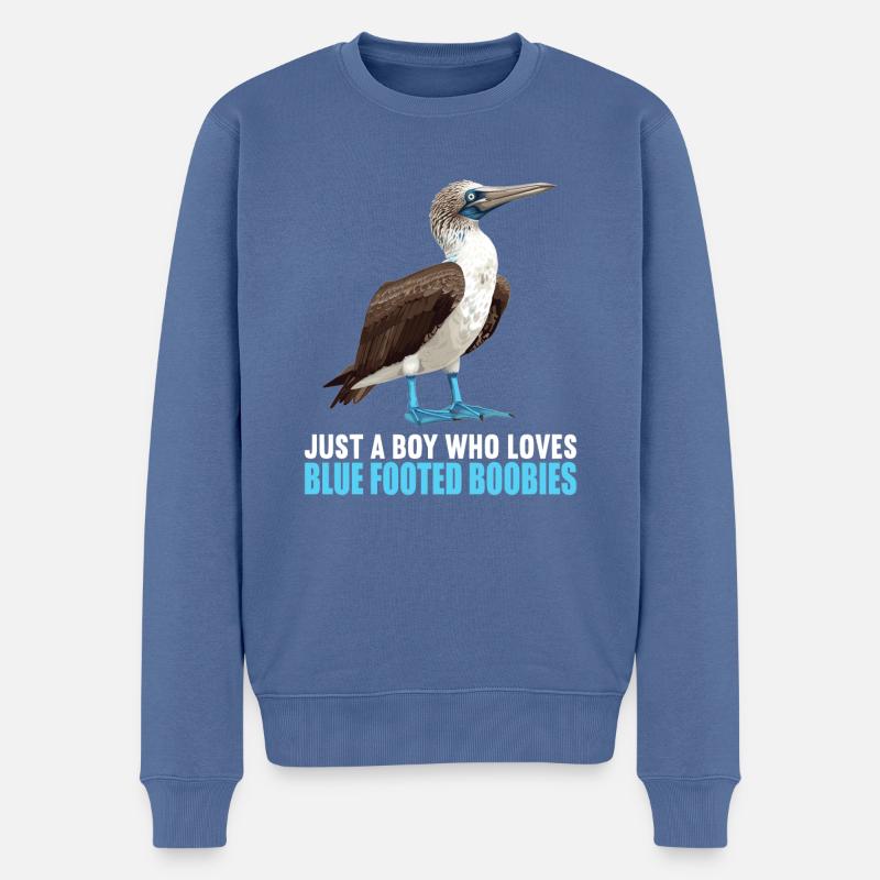 Blaufußtölpel - Männer Premium Bio Pullover - Taubenblau