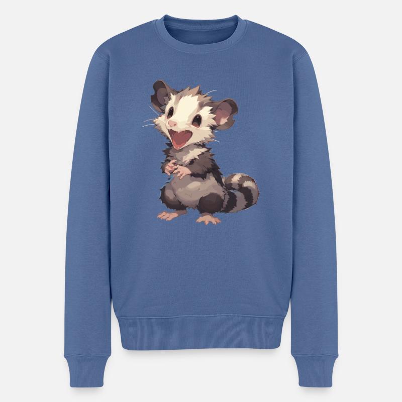 Opossum Opossums - Pull Premium bio Homme - bleu pigeon